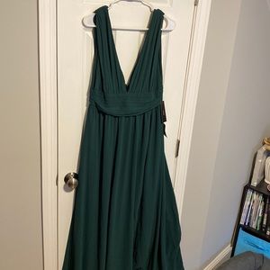 Hunter green maxi dress
